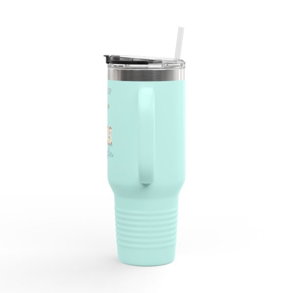 Insulated Travel Mug - Powered by Coffee & Goat Snuggles - Image 20