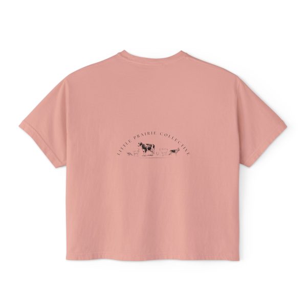 Graphic Crop Top - Women's Boxy Tee 'Pigs Over Profits' Supporting Animal Sanctuary - Image 8