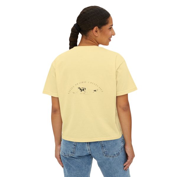 Graphic Crop Top - Women's Boxy Tee 'Pigs Over Profits' Supporting Animal Sanctuary - Image 14