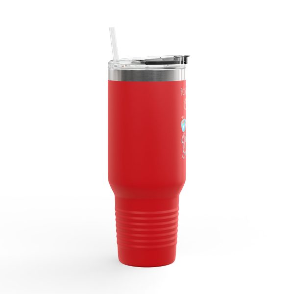 Insulated Travel Mug - Powered by Coffee & Goat Snuggles - Image 6