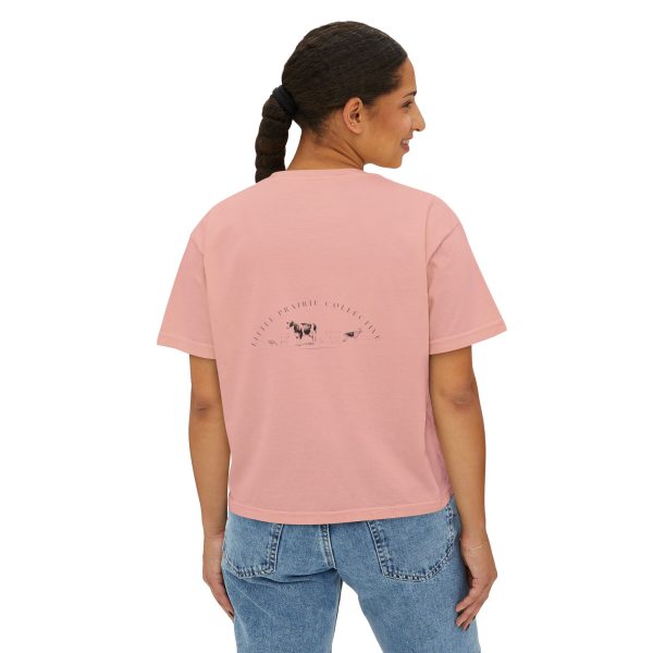 Graphic Crop Top - Women's Boxy Tee 'Pigs Over Profits' Supporting Animal Sanctuary - Image 10