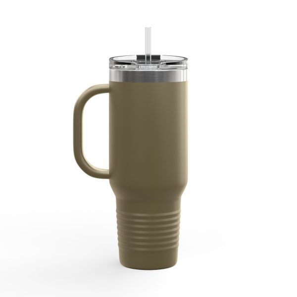 Insulated Travel Mug - Powered by Coffee & Goat Snuggles - Image 13