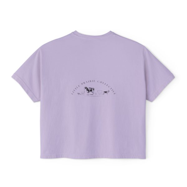 Graphic Crop Top - Women's Boxy Tee 'Pigs Over Profits' Supporting Animal Sanctuary - Image 20