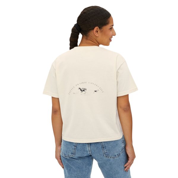 Graphic Crop Top - Women's Boxy Tee 'Pigs Over Profits' Supporting Animal Sanctuary - Image 5