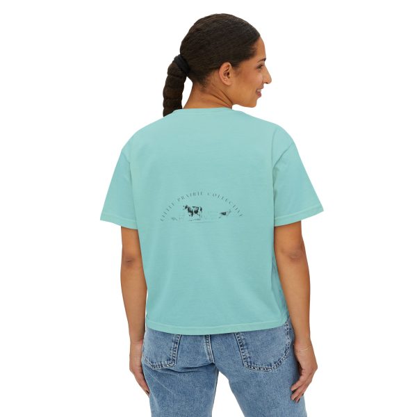 Graphic Crop Top - Women's Boxy Tee 'Pigs Over Profits' Supporting Animal Sanctuary - Image 18