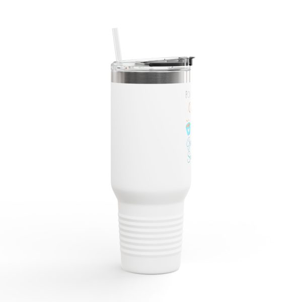 Insulated Travel Mug - Powered by Coffee & Goat Snuggles - Image 2