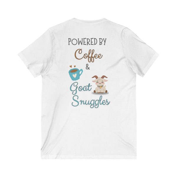Coffee & Goat Snuggles V-Neck Tee - Image 2