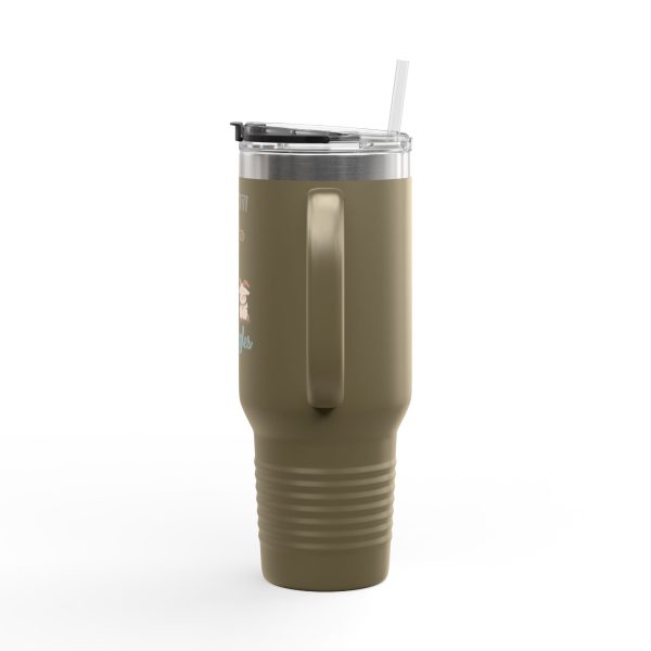 Insulated Travel Mug - Powered by Coffee & Goat Snuggles - Image 12