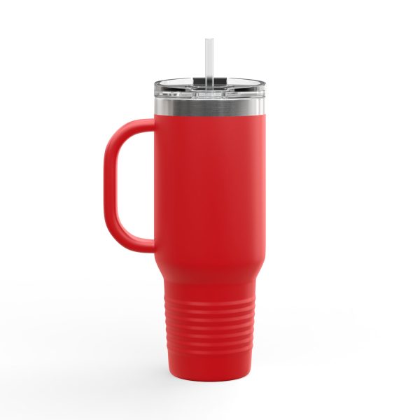 Insulated Travel Mug - Powered by Coffee & Goat Snuggles - Image 9