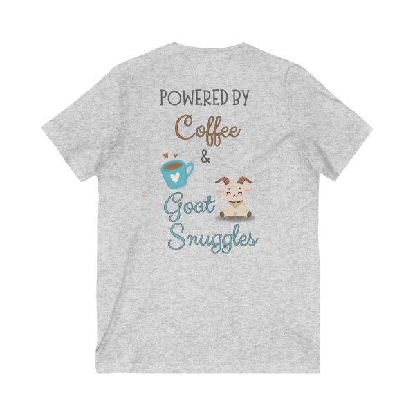 Coffee & Goat Snuggles V-Neck Tee - Image 4