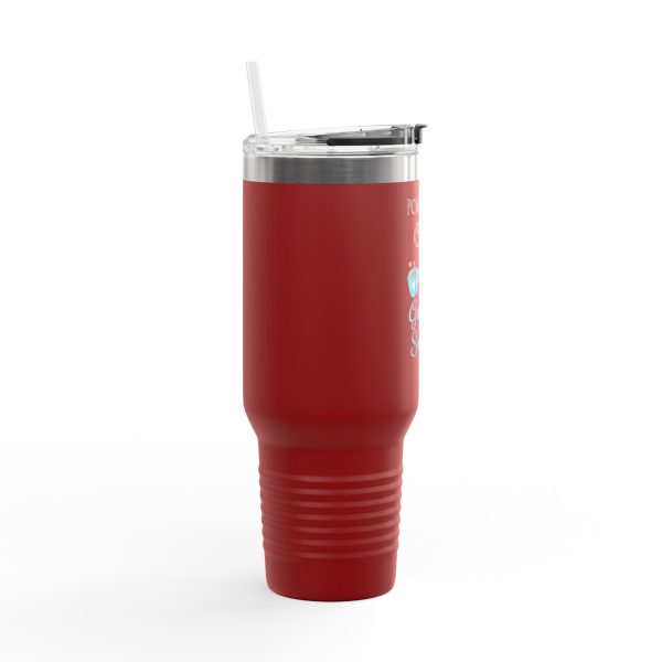 Insulated Travel Mug - Powered by Coffee & Goat Snuggles - Image 6