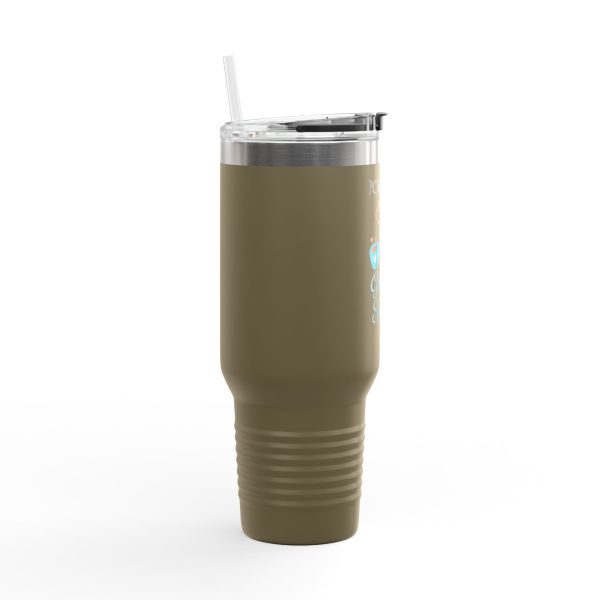 Insulated Travel Mug - Powered by Coffee & Goat Snuggles - Image 10