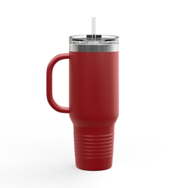 Insulated Travel Mug - Powered by Coffee & Goat Snuggles - Image 9